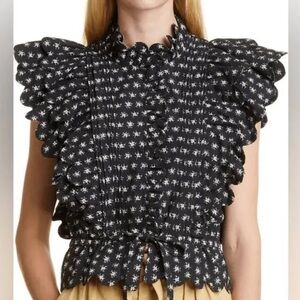 Sea New York Ruffle Sleeve Floral Top